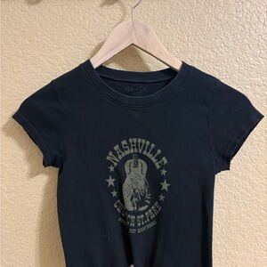 Brandy Melville Black Nashville Graphic Tee